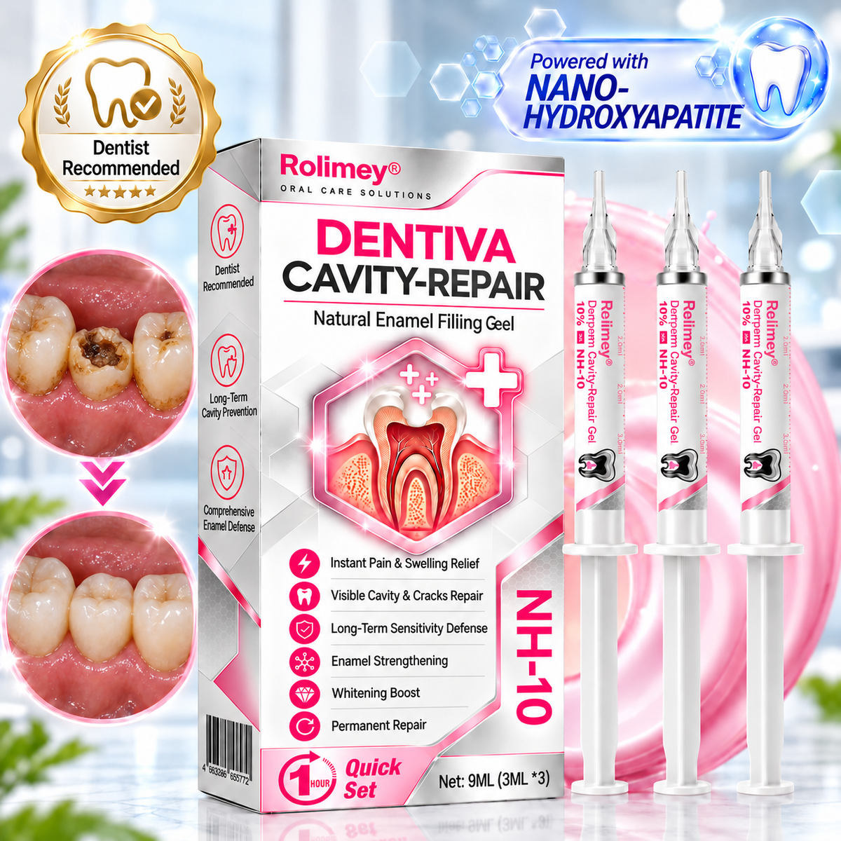 🧑‍⚕️Rolimey® DenPerm Cavity-Repair Natural Enamel Filling Gel