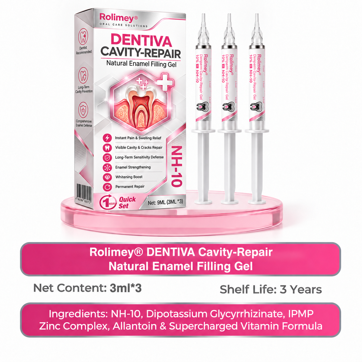 🧑‍⚕️Rolimey® DenPerm Cavity-Repair Natural Enamel Filling Gel