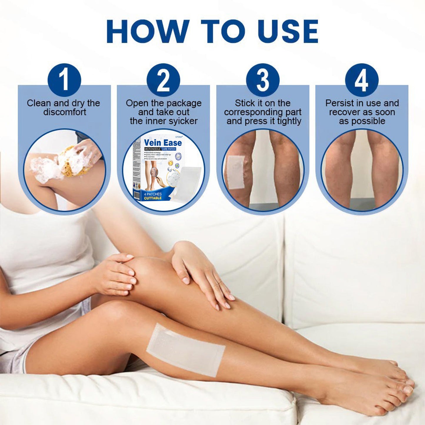 🧑‍⚕️GFOUK® VeinTarget Microneedle Patch⚡Instant Relief, Long-Term Results