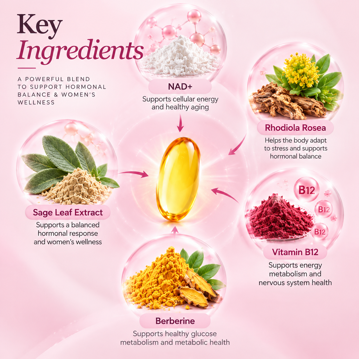 NAD+Berberine 4-IN-1 Intimate Balance Vaginal Capsules