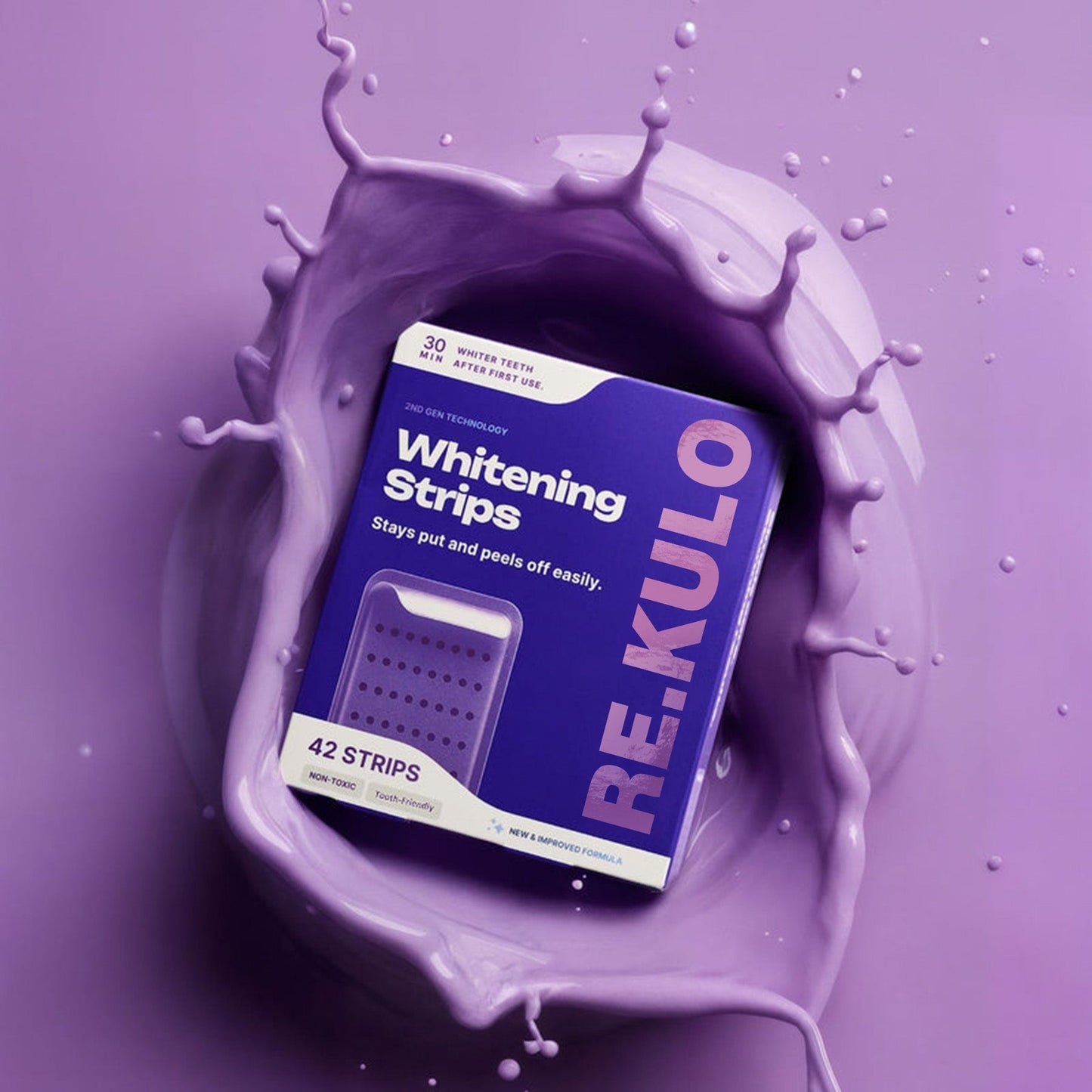 💜✨ Instant Bright Smile! Purple Whitening Strips – Color-Correcting Technology 🇦🇺🦷