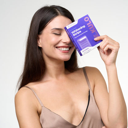 💜✨ Instant Bright Smile! Purple Whitening Strips – Color-Correcting Technology 🇦🇺🦷